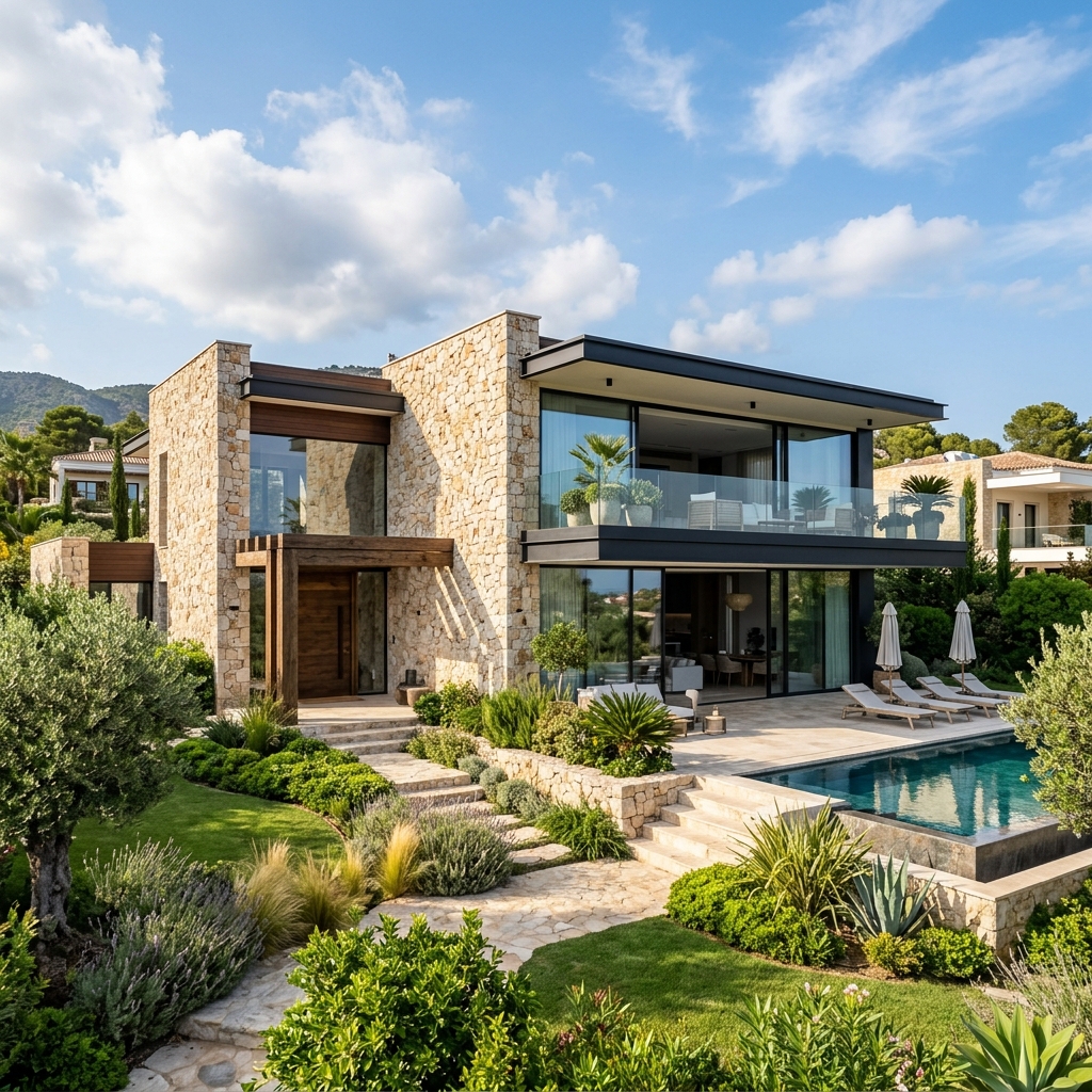 Neden Surtaş Şömine - Modern Taş Cepheli Villa